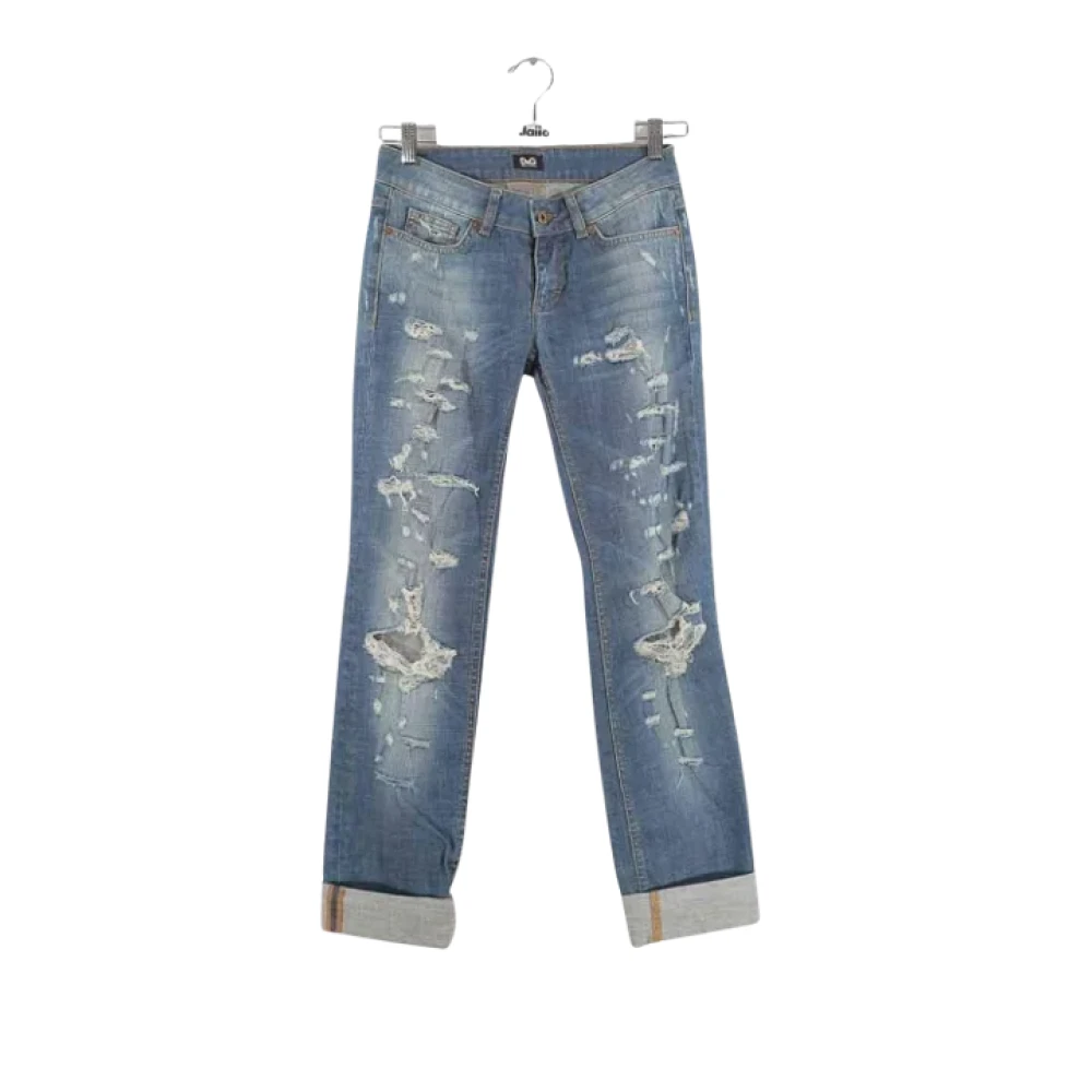 Dolce & Gabbana Pre-owned Cotton jeans Blue Dames