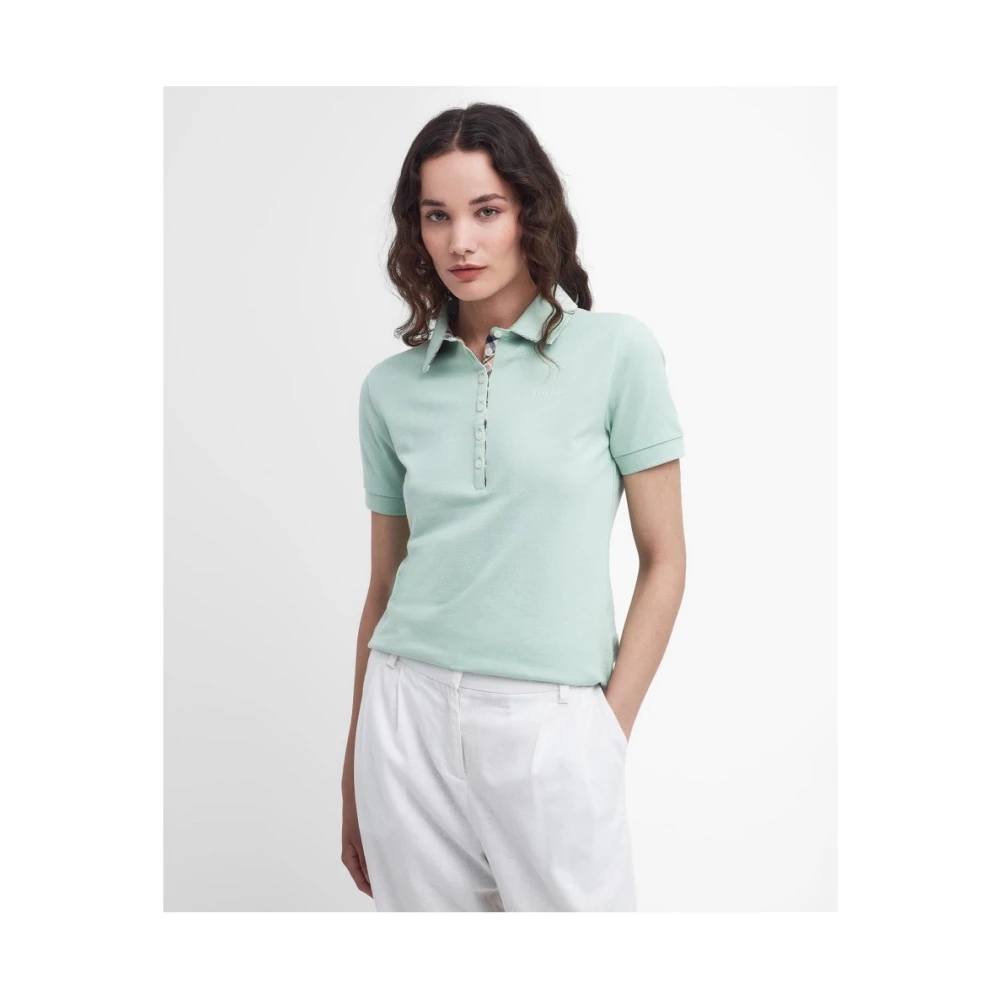 Barbour Polo Shirts Green Dames