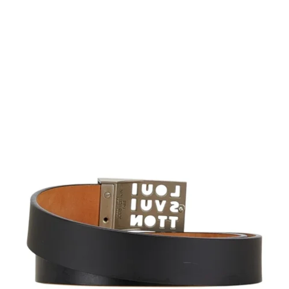 Louis Vuitton Vintage Pre-owned Leather belts Black Dames