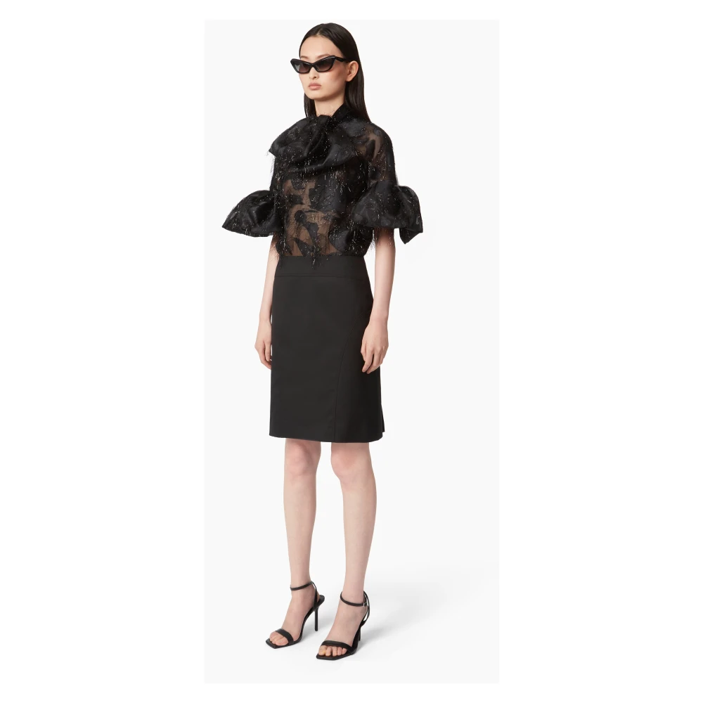 Nina Ricci Lavaliere Shirt With Cocoon Black Dames