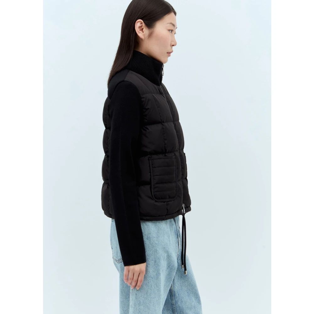 Moncler Gewatteerde Zip-Up Vest Black Dames