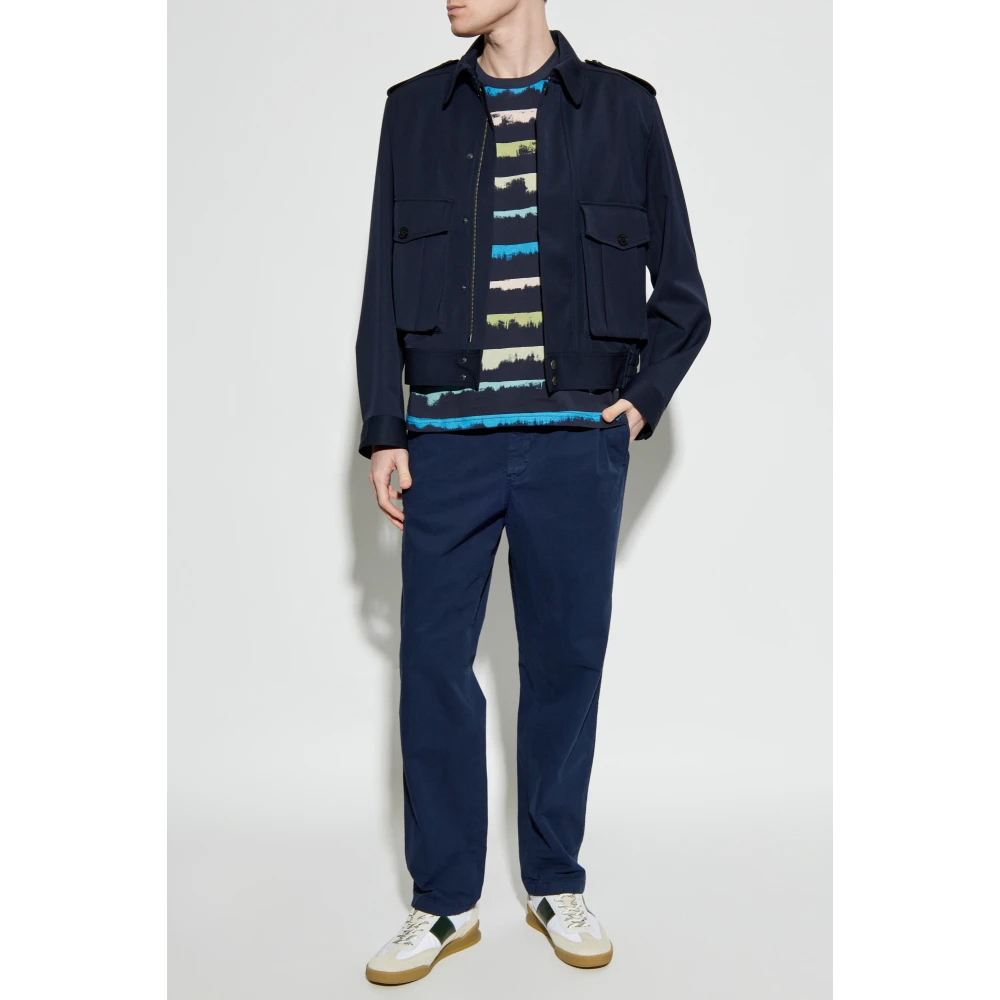 PS By Paul Smith Loszittende katoenen broek Blue Heren