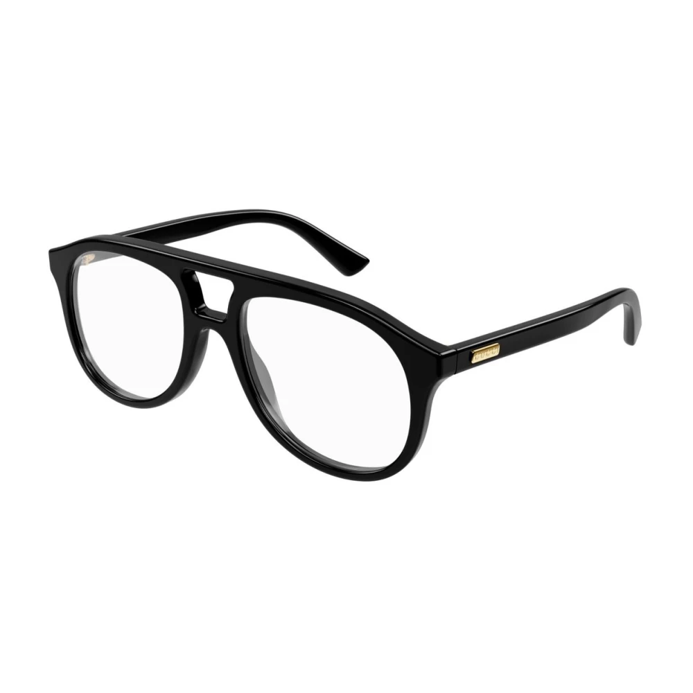 Gucci Unisex Black Glasses, 54 Mm, Aviator Optical Frame