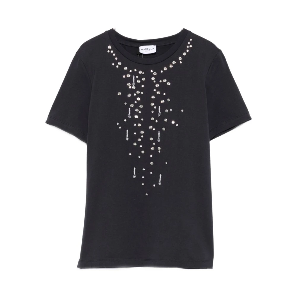 Marella Women's Blue T-Shirt - T-Shirts - L - Tops