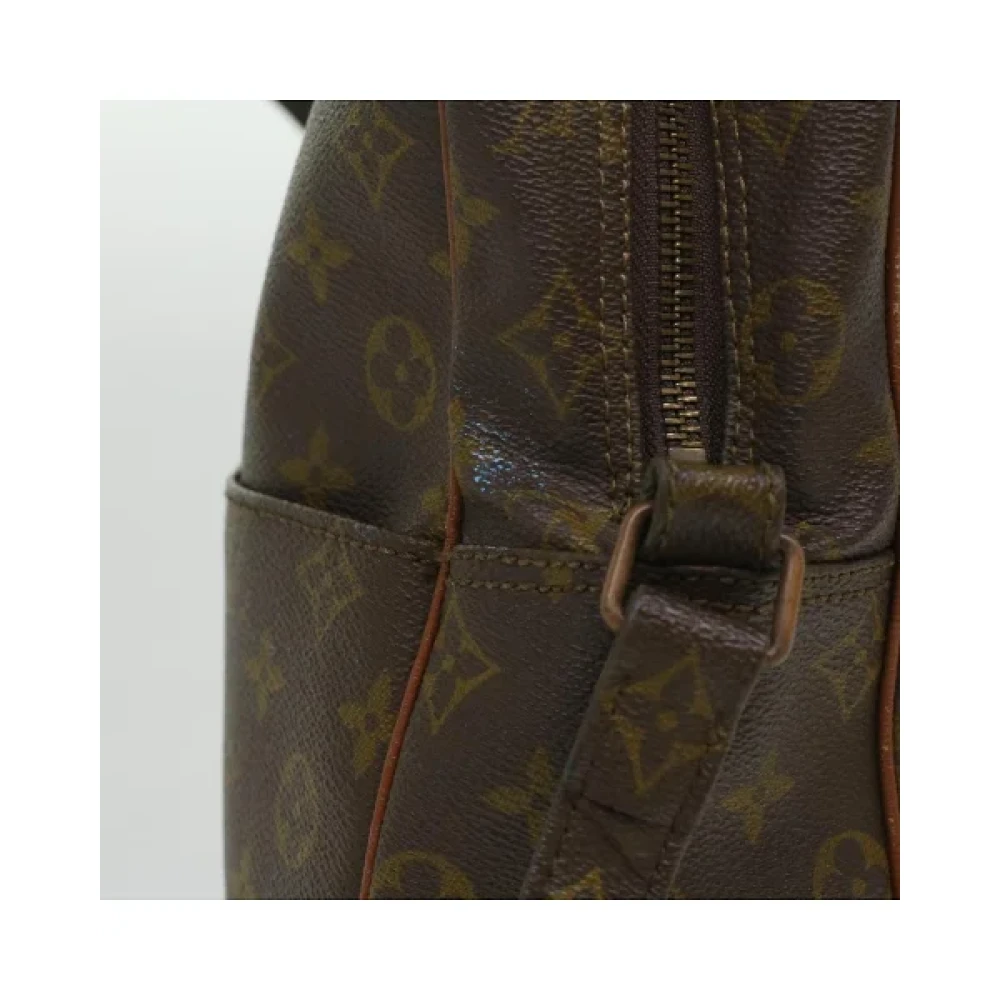 Louis Vuitton Vintage Tweedehands Bruin Canvas Louis Vuitton Schoudertassen Brown Dames