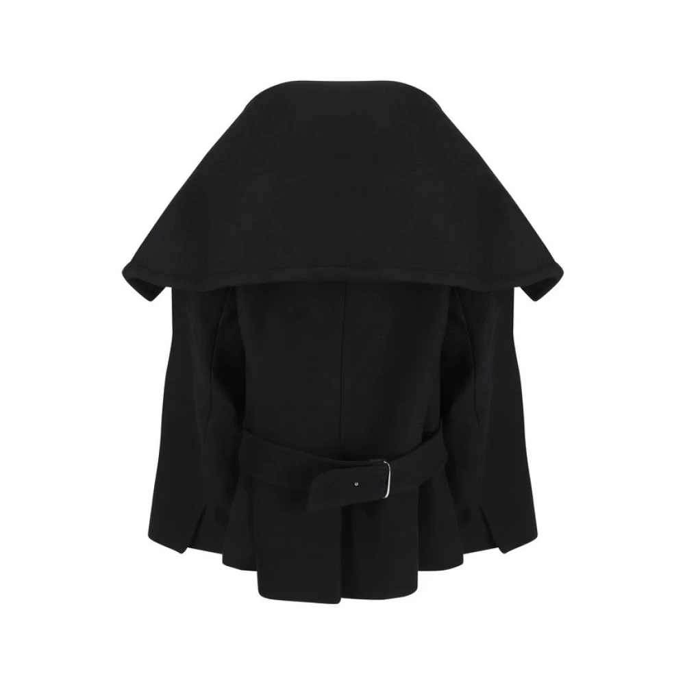 Jacquemus Korte wollen jas Caruso stijl Black Dames