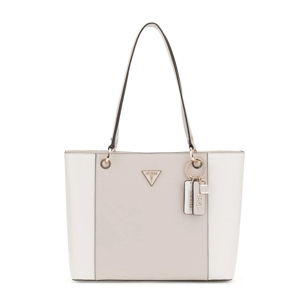 Guess Women's White Small Satchel Bag Off /Taupe - Shopping Bags - One Size - Bags