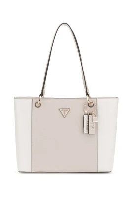 Liten Satchelväska Off White/Taupe