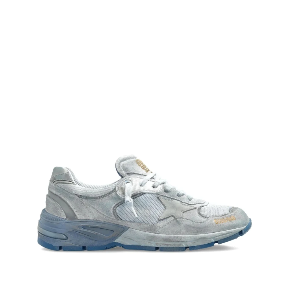 Golden Goose Women's Blue Dad-Star Rubber Sole Lace-Up Baskets