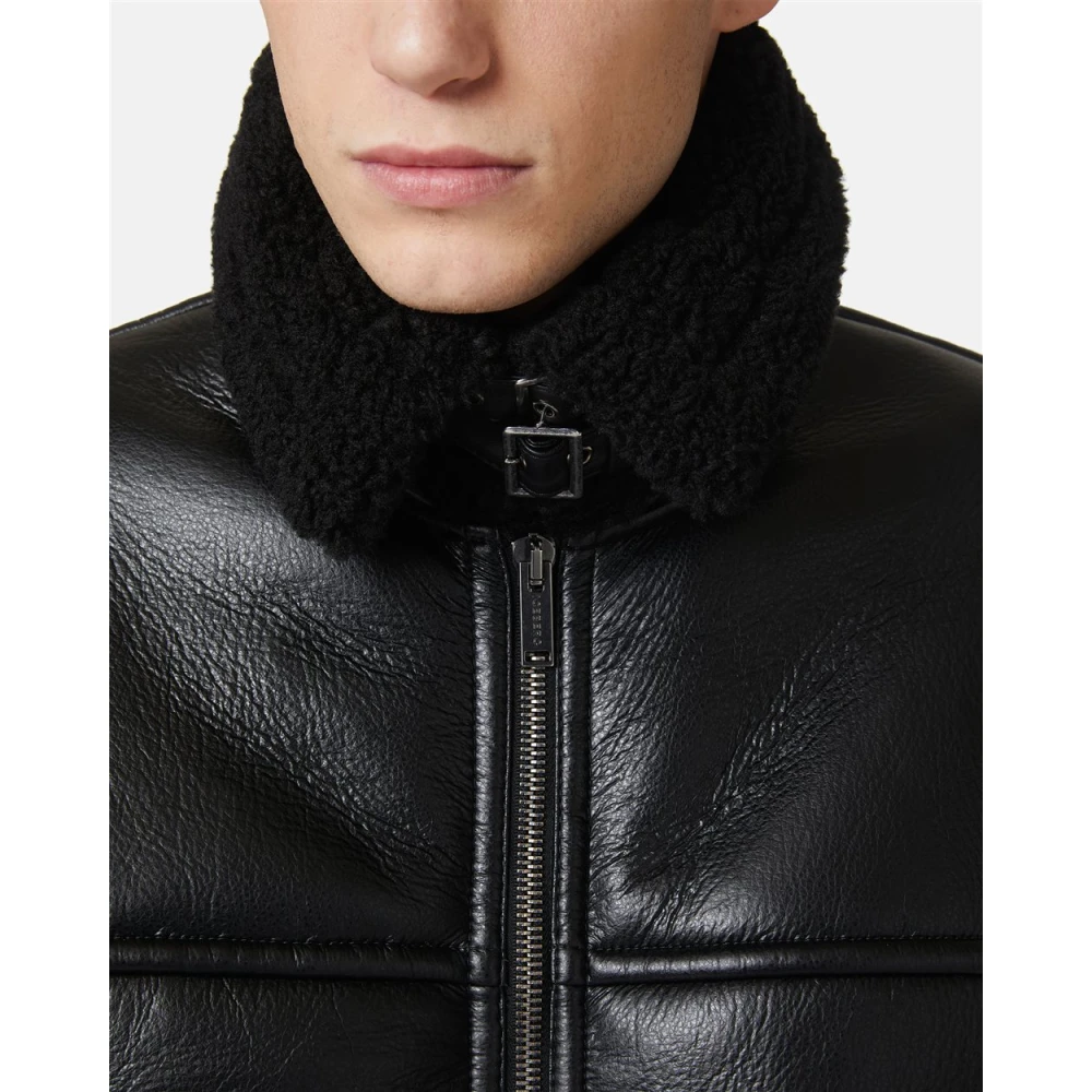 Iceberg Zwarte eco-schapenvachtjas Black Heren