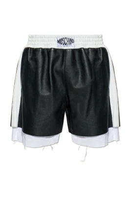 Leather Shorts With Logo