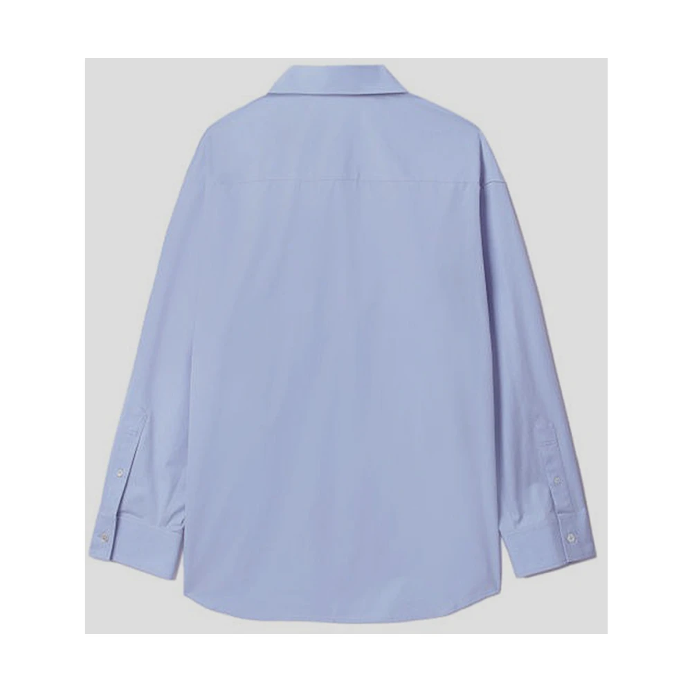 alexander wang Katoenen Pull Back Shirt Blue Dames