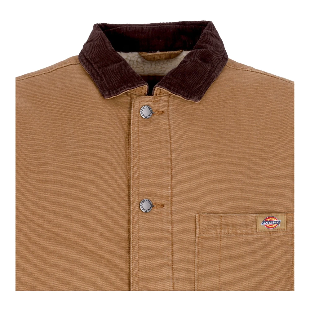 Dickies Canvas Werkjas Steen Gewassen Bruin Brown Heren