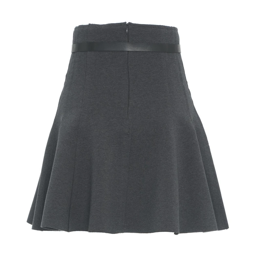 Norma Kamali Grijze Rok Aw24 Handwas Gray Dames