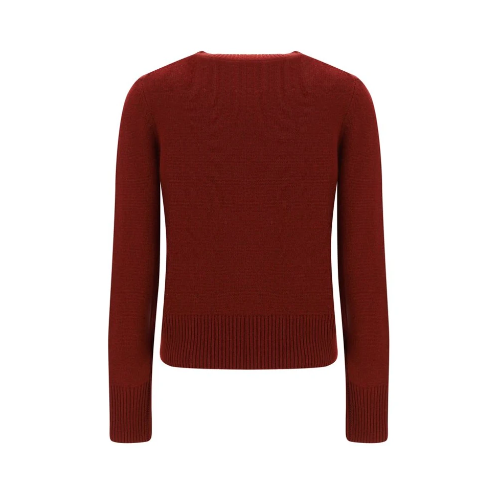 allude Geribbelde Kasjmiertrui Red Dames