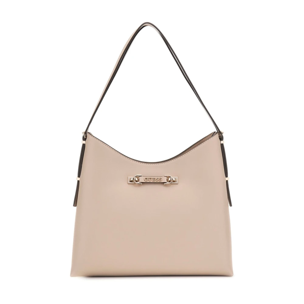 Guess Women's Brown Anadela 3 Compartment Satchel Bag