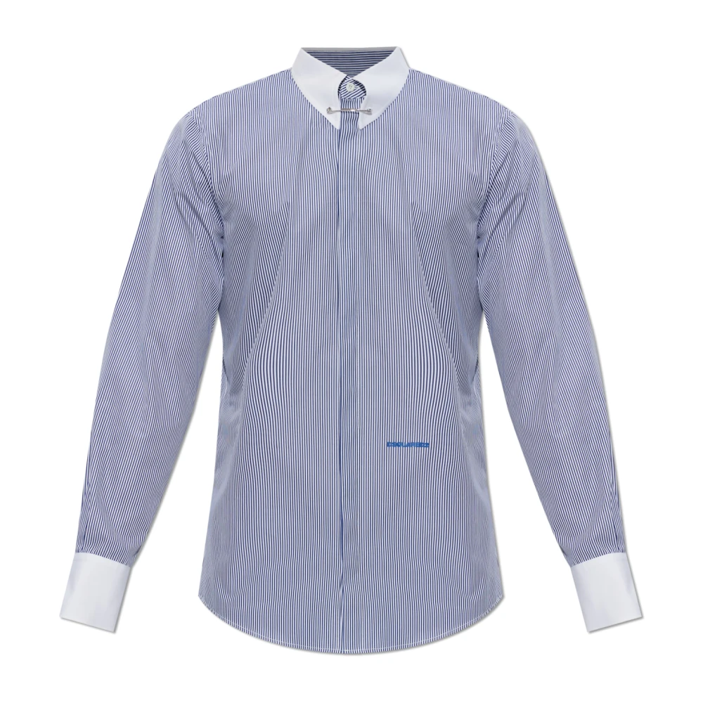 Dsquared2 Mannelijk Blauw Overhemden Heren, Xs, Katoen, Gestreept Overhemd