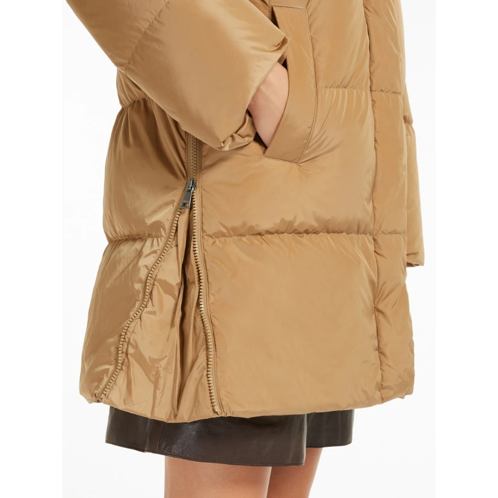 Max Mara Weekend Kameel Weekend Parka met Gewatteerd Motief Brown Dames