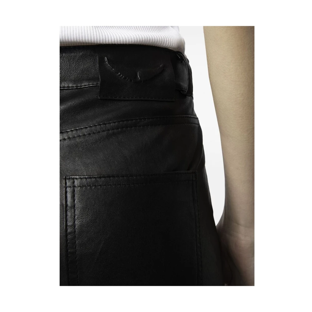 Zadig & Voltaire Zwarte Voorkant Knoop Jeans Black Dames