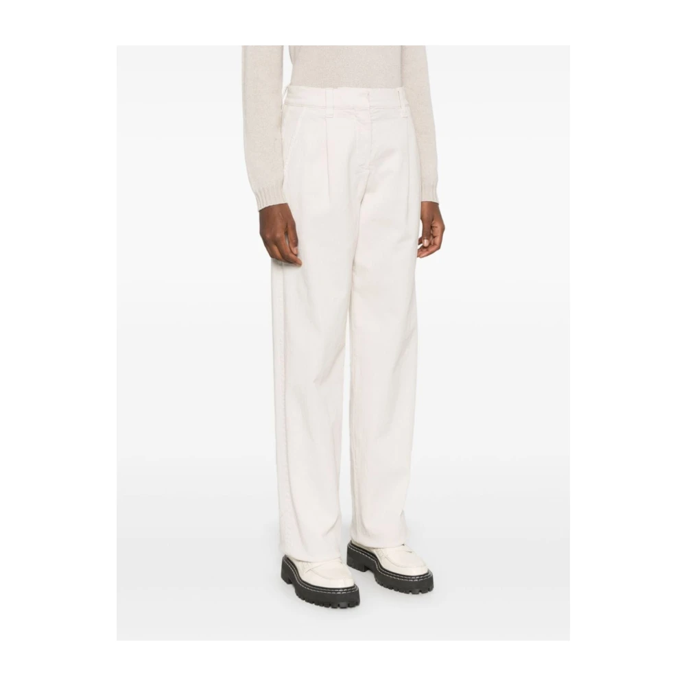 BRUNELLO CUCINELLI Broek Pantalone Tinto White Dames