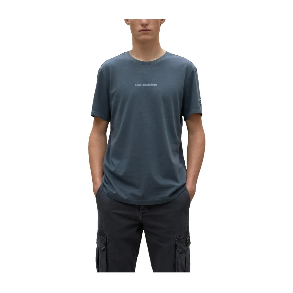 Ecoalf Heren Organisch Katoenen T-shirt Blue Heren