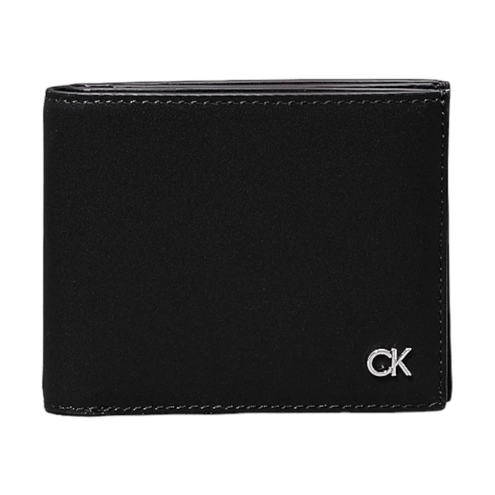 Calvin Klein Metalen Bifold Portemonnee Black Heren
