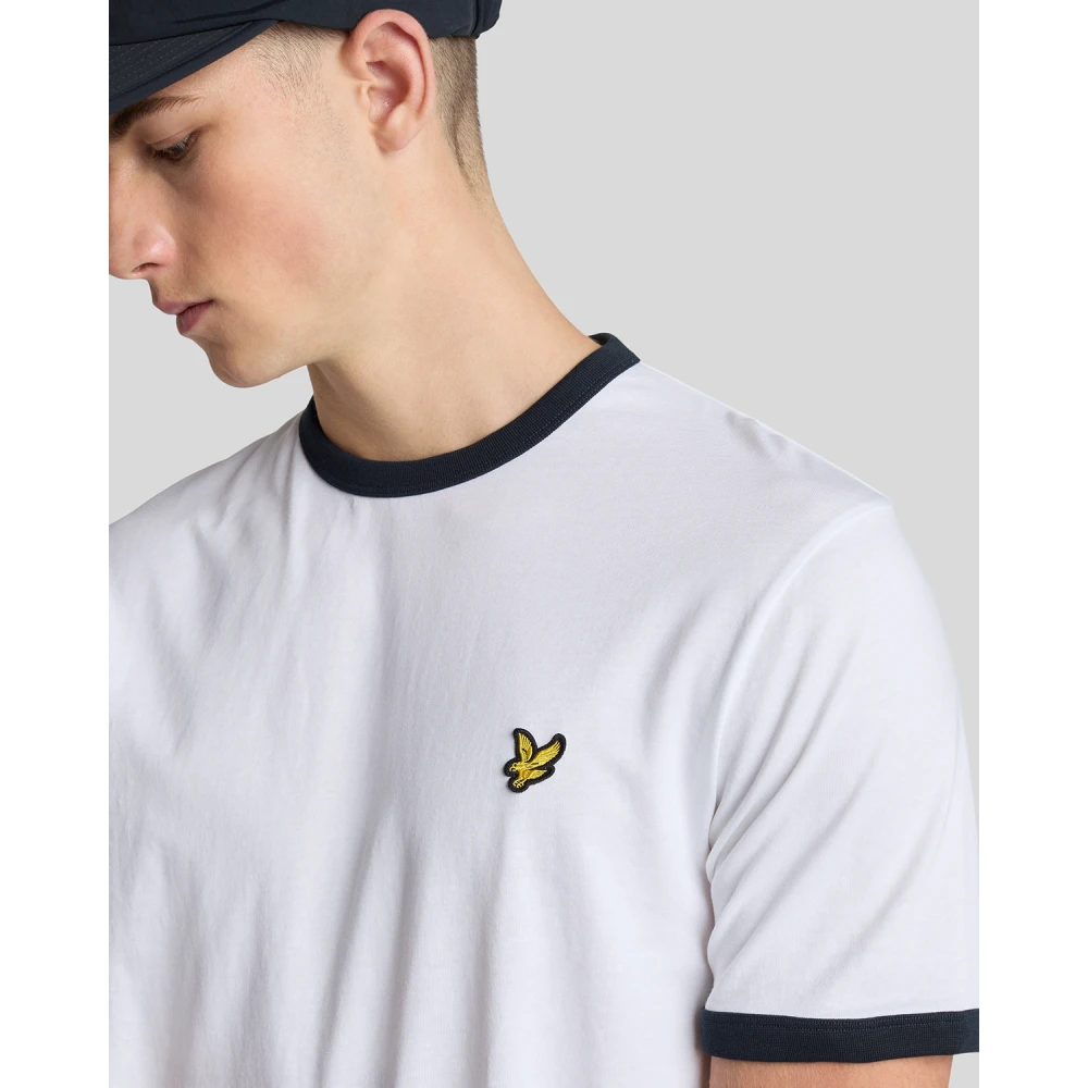 Lyle & Scott SS T-shirts Ringer T-shirt White Heren