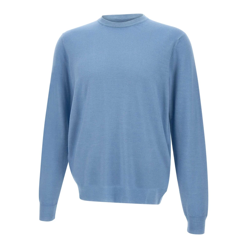Filippo De Laurentiis Blauwe Wollen Trui Colors Collection Blue Heren