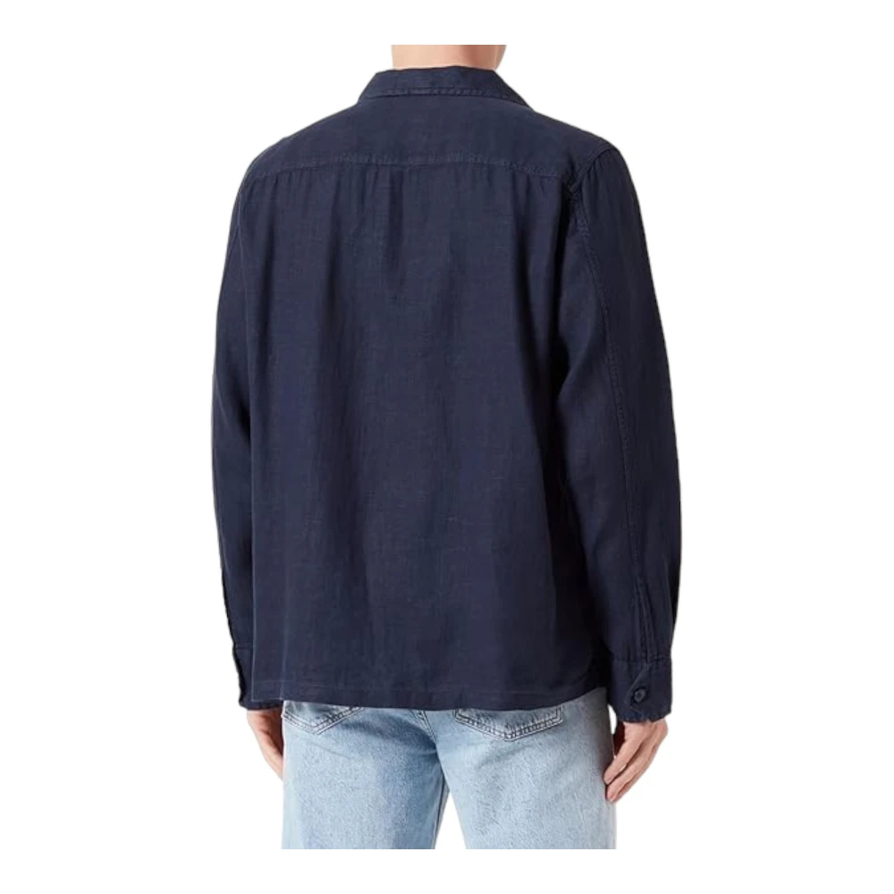 Hugo Boss Lange Mouw Shirt Blue Heren