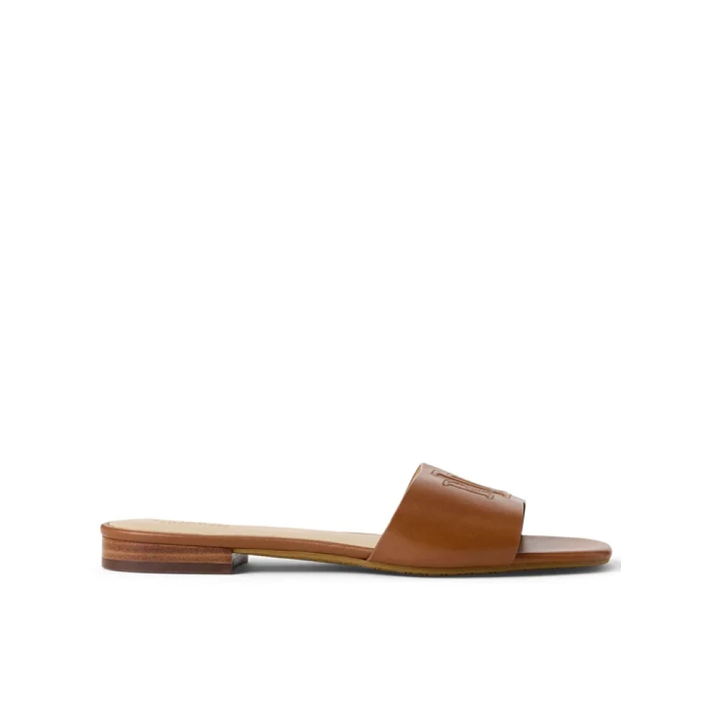 Ralph Lauren Women's Brown Sliders, 4 Uk, Everley Slide Sandal