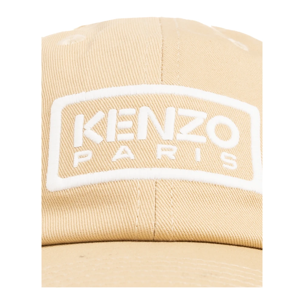 Kenzo Baseballpet met logo Beige Heren