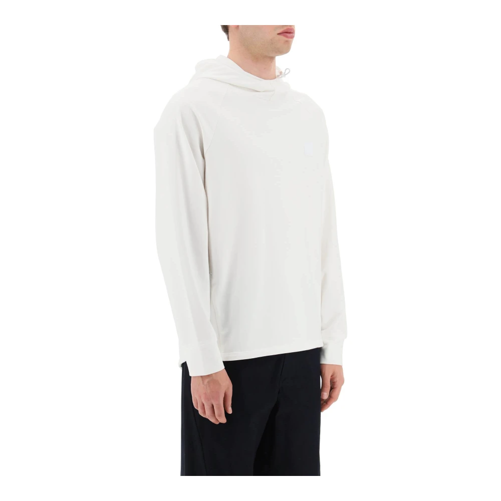 C.P. Company Hoge hals hoodie van lichtgewicht stretch katoenen jersey White Heren