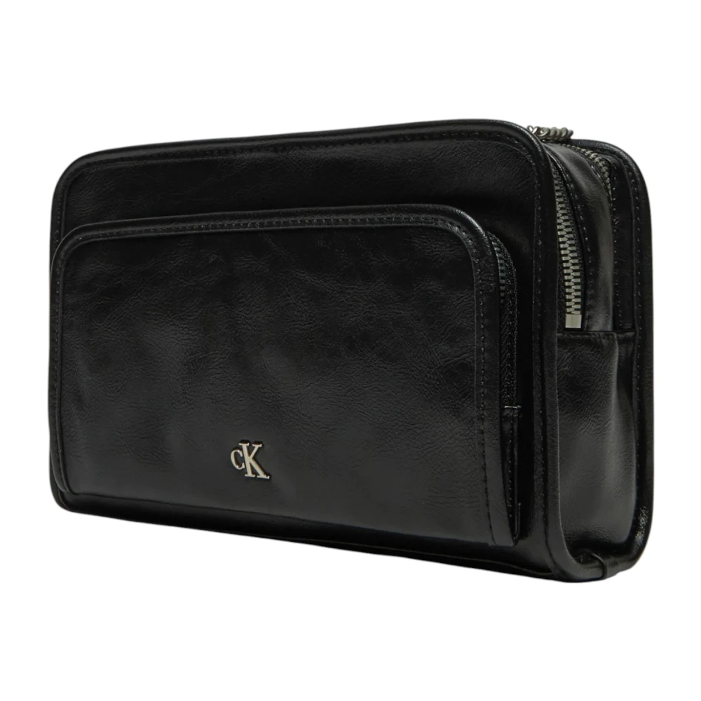Calvin Klein Dubbele rits cameratas lente zomer collectie Black Dames