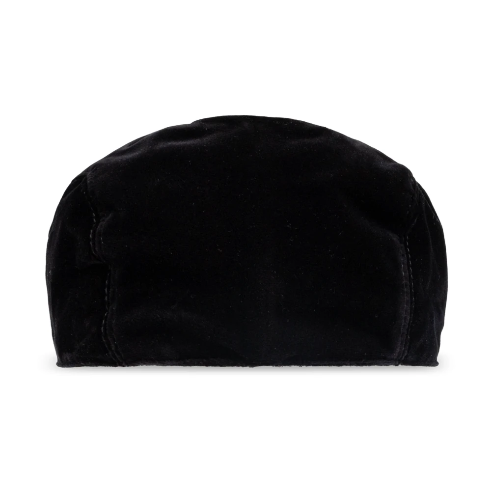 Dolce & Gabbana Fluwelen platte pet Black Heren