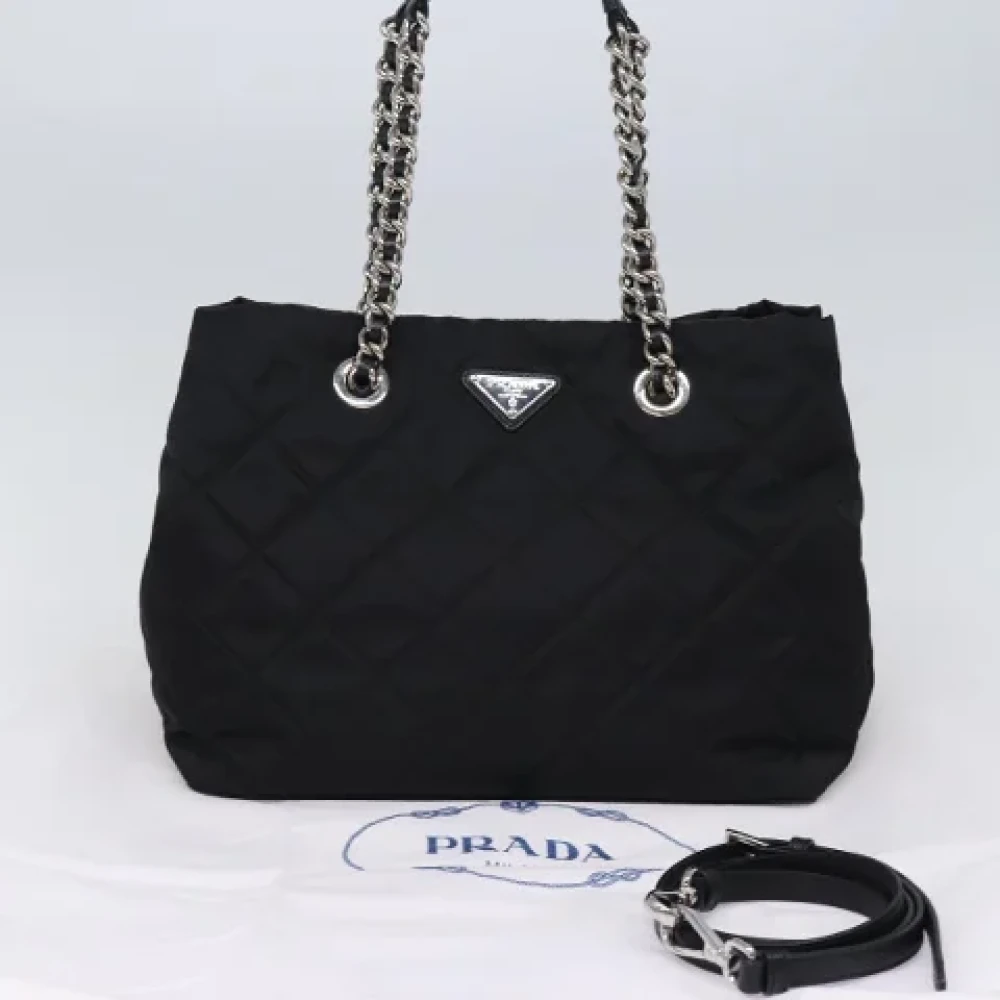 Prada Vintage Pre-owned Nylon prada-bags Black Dames
