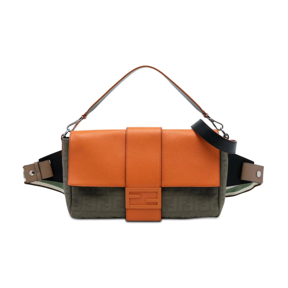 Fendi Vintage Women's Brown Vintage Handbags, One Size, Pre-Owned Structured Shoulder Bag