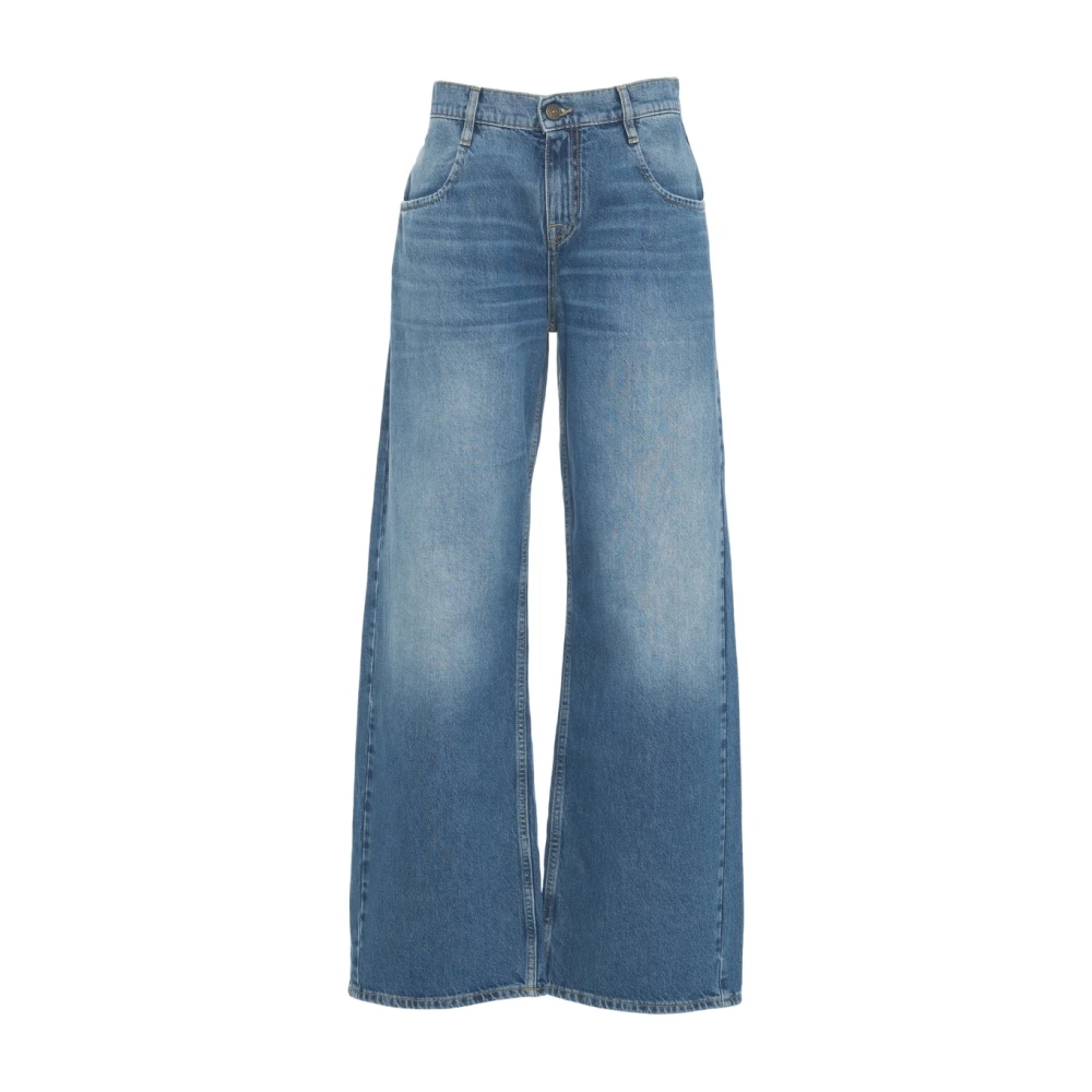 Cycle Blauwe Wijde Pijp Lage Taille Jeans Blue Dames