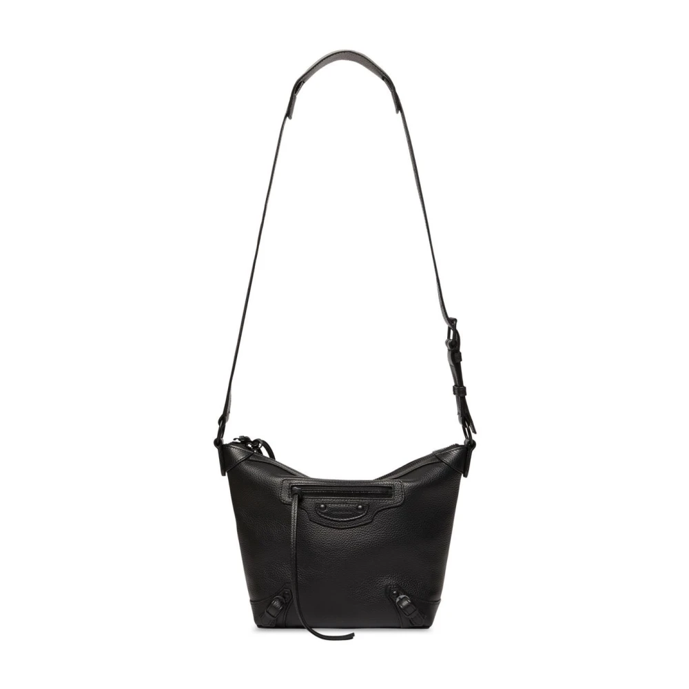 Balenciaga Klassieke Hobo Tas met Verstelbare Schouderband Black Dames