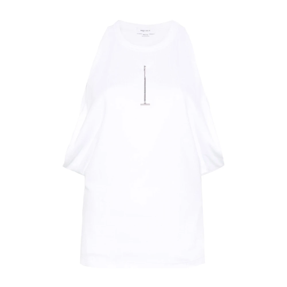 Alexander mcqueen Witte Chain-Link Sweater White Dames