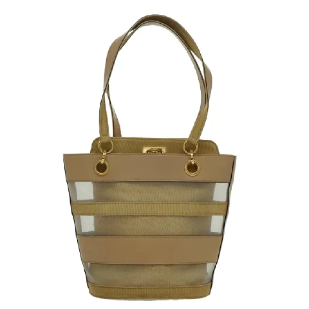 Salvatore Ferragamo Pre-owned Leather handbags Beige Dames