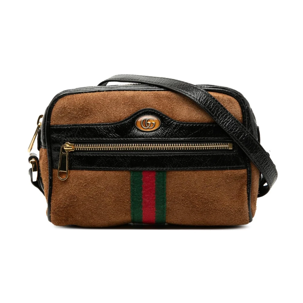 Gucci Vintage Women's Brown Vintage Cross Body Bags, One Size, Pre-Owned Camera Bag