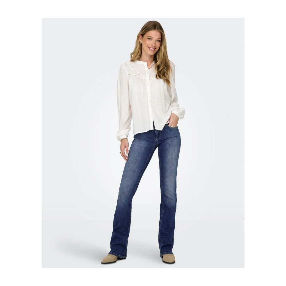 Only Wijde Denim Jeans voor Vrouwen Blue Dames