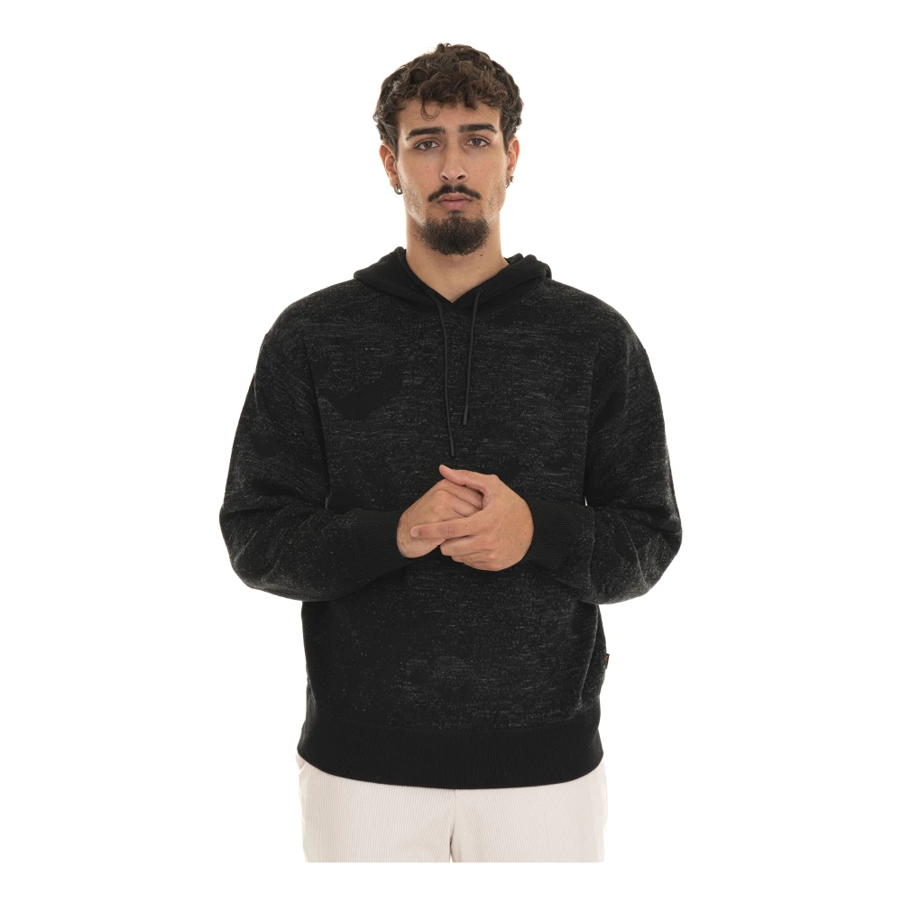 Boss Stijlvolle Gebreide Trui Black Heren