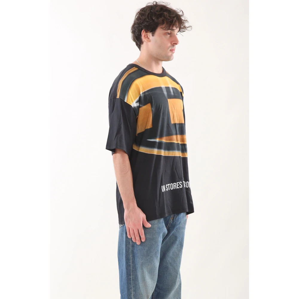 Diesel Grote Logo Tee in T-Box Stijl Black Heren