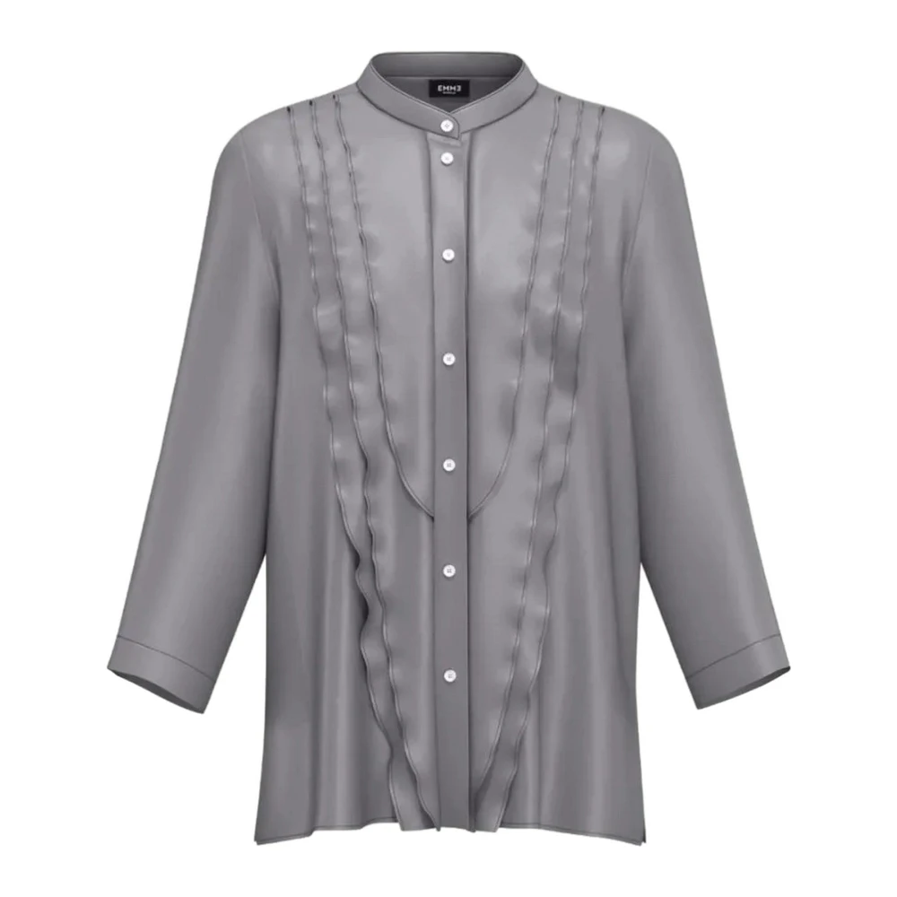 Emme DI Marella Blouse en overhemden 100% samenstelling Gray Dames