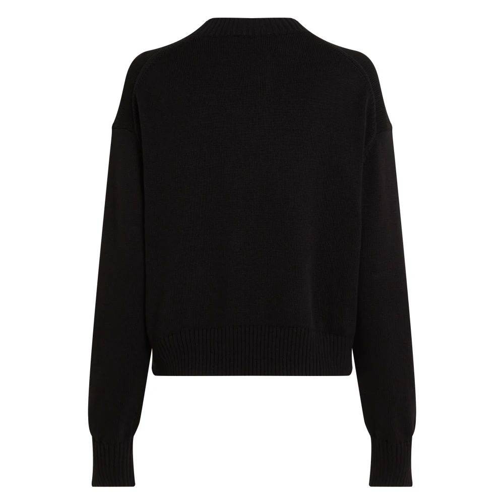 Calvin Klein Zwarte trui met regeneratief katoen Black Dames