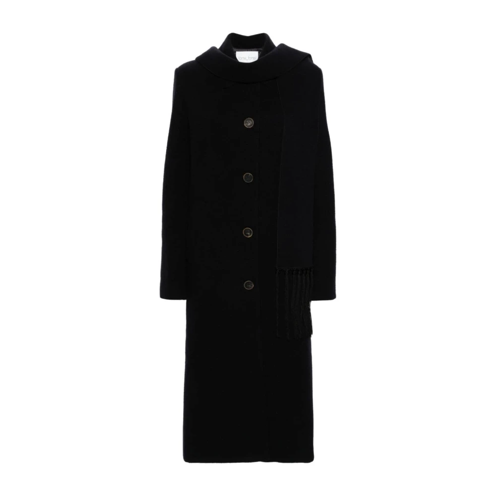 Forte Wollen Jas Sjaal Black Dames