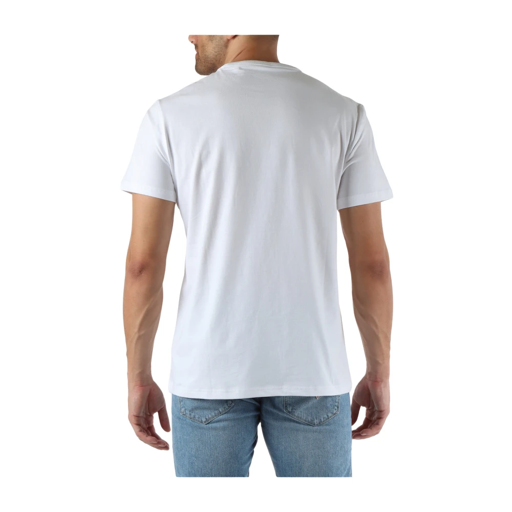 Guess Katoen Logo Regular Fit T-shirt White Heren