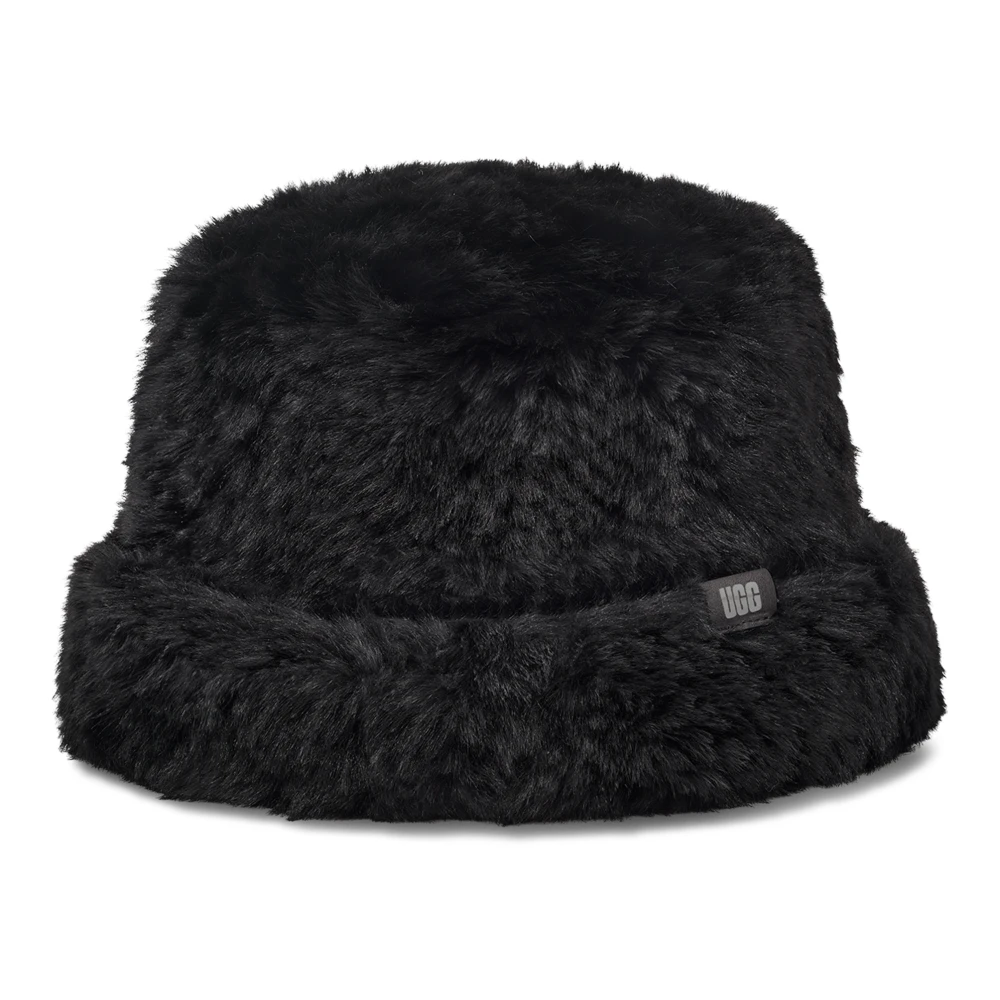 Ugg Faux Fur Bucket Ha Black Dames