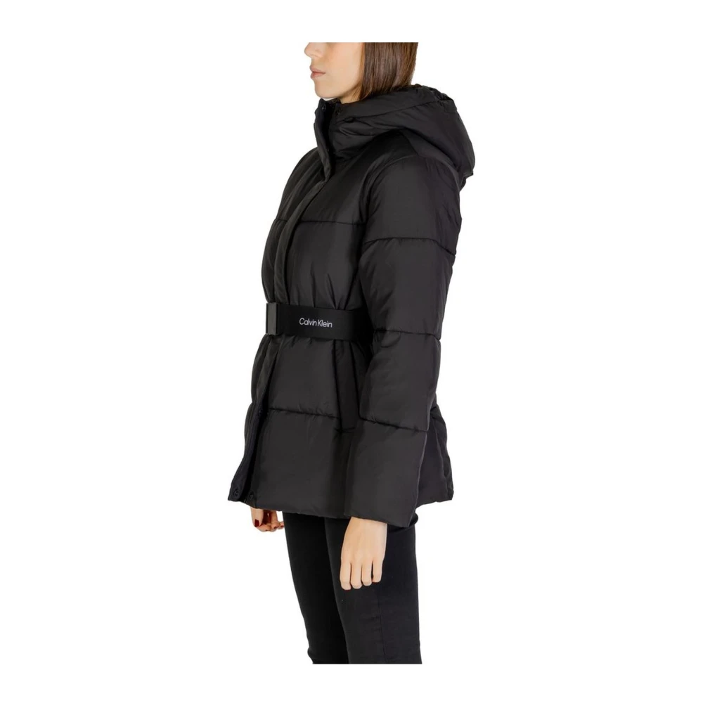 Calvin Klein Jeans Zwart Nylon Blend Jas en Jas Black Dames